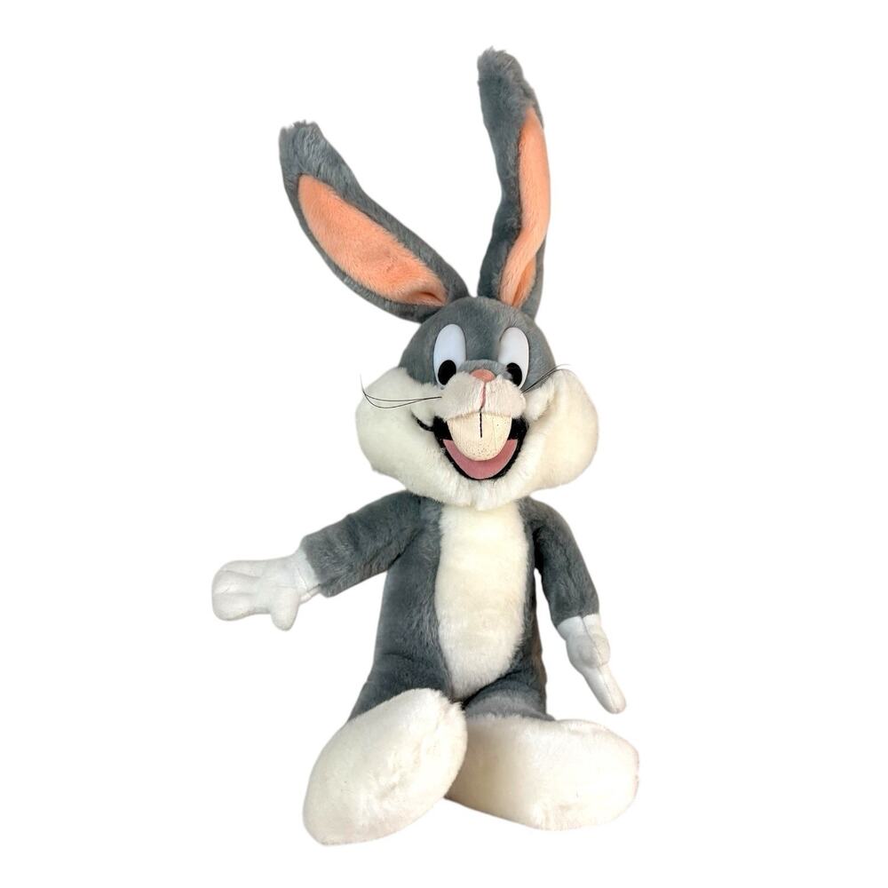 Vintage 1991 Looney Tunes Bugs Bunny 15” Plush Stuffed Animal Warner Bros 90s
